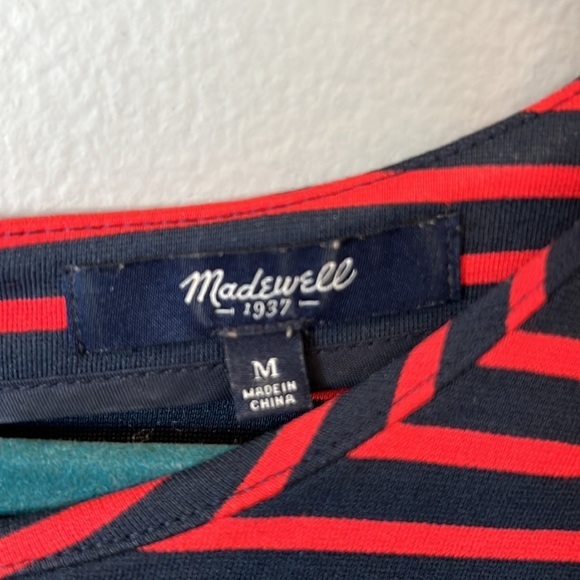 Madewell medium red and‎ blue dress - Picture 2 of 4